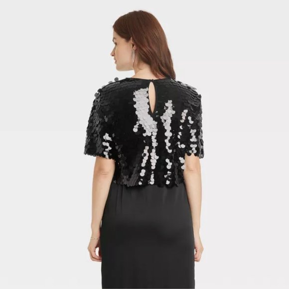 Women's Short Sleeve Paillettes - A New Day - Picture 2 of 2